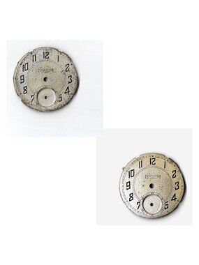 2 Metal Ingraham Viceroy Pocket Watch Faces Dials Steampunk Mixed Media Jewelry